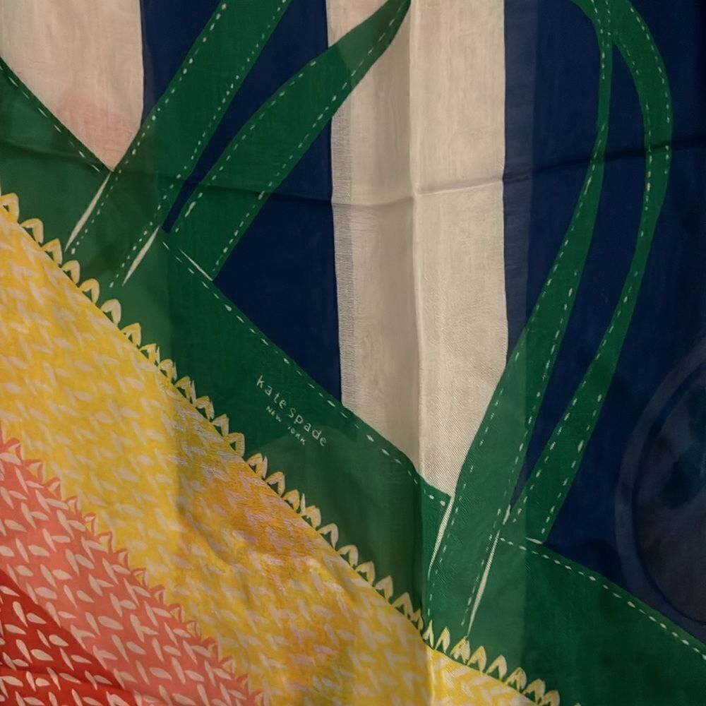 NWT Kate Spade beach oblong scarf 75”x26” - Picture 6 of 6
